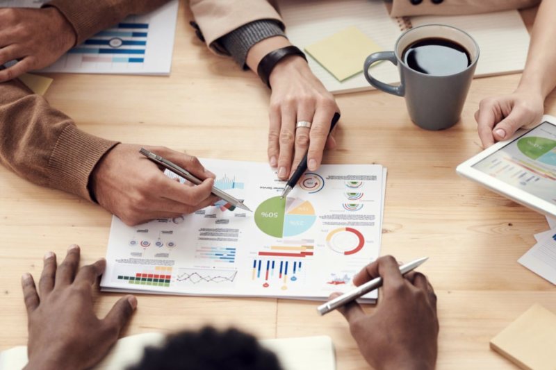HR consultants working through an organisation structure with a client