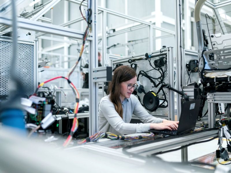 Machine operator at an engineering works